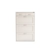 TIRAMISUBEST 31.49 inches of white solid wood shoe cabinet - White Mobile File Cabinet - 4 of 4