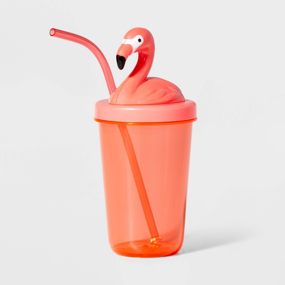 Photos - Glass Figural 17oz Tumbler Flamingo - Sun Squad™