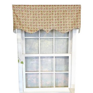 RLF Home Florida Regal 3" Rod Pocket Lining Luxurious and Elegant Window Treatment Valance 50" x 17" Sage - 1 of 4