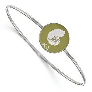 Black Bow Jewelry Sterling Silver Kappa Delta Greek Life Bangle Bracelet 8 Inch - 1 of 3