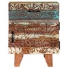 vidaXL Hand Carved Bedside Cabinet 15.7"x11.8"x19.7" Solid Reclaimed Wood - 3 of 4