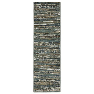 Oriental Weavers Reed RE01G Blue/Multi-colored Indoor Area Rug - 2'3" x 7'6"