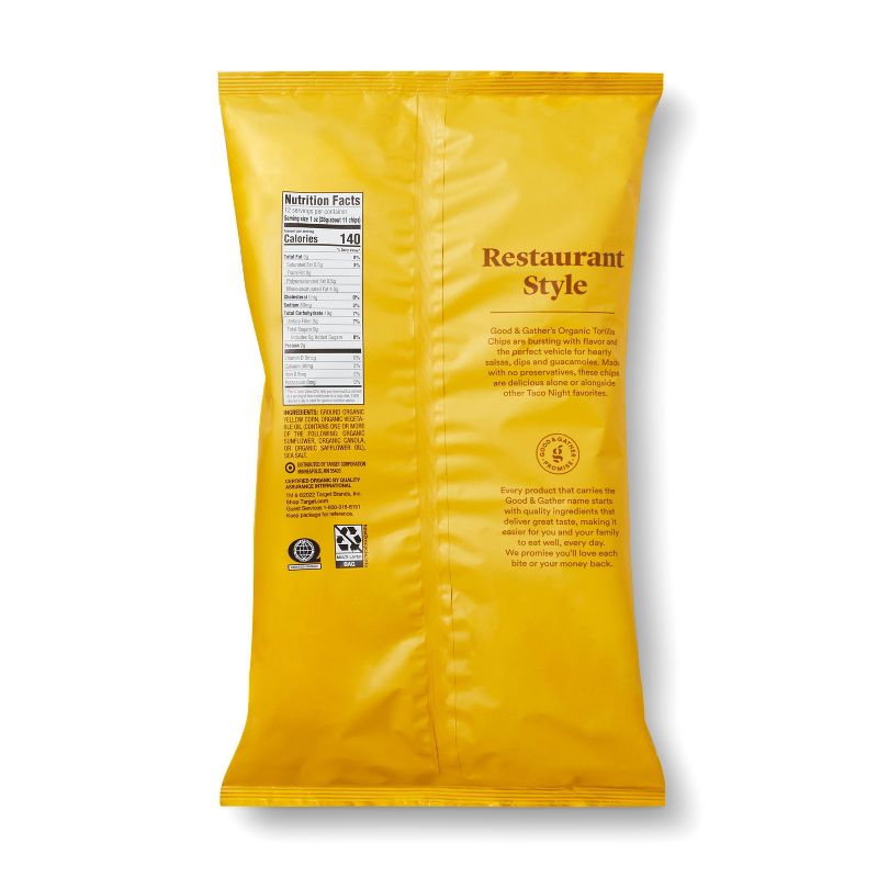 Organic Yellow Corn Tortilla Chips - 12oz - Good & Gather&#8482;, 3 of 6