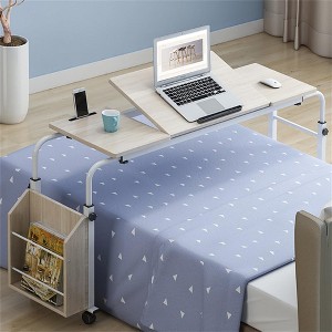 31.5/47.24" Overbed Table with Wheels, Adjustable Height & Tilt Laptop Desk Cart, Cross-Bed Eating Desk for Hospital & Home - 1 of 4