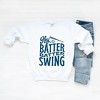 Simply Sage Market Women's Graphic Sweatshirt Hey Batter Batter Wavy - 3 of 4
