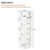 LOVSON 23.6'' Rotating Shoe Rack Tower, 7-Tier Spinning Shoe Shelf , Display Rack, 360° Revolving Shoe Carousel Closet Organizer,Living Room, White - 3 of 4