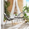 COMHOMA 3-Piece Outdoor Seating Acapulco Chair, Modern Patio Furniture Set,  1 Table and 2 Chairs, Outdoor Conversation Bistro Set - 2 of 4