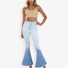 Anna-Kaci Classic Retro High Waist Long Denim Frayed Hem Bell Bottom Jeans - 2 of 4
