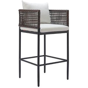 Zuo Palm Paradise Barstool Gray - 1 of 4
