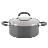 Rachael Ray Create Delicious 5qt Aluminum Nonstick Dutch Oven with Lid Gray