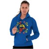 Ugly Christmas Pixel PACMAN Snowflake Hoodie Sweatshirt Women Men Brisco Brands - 4 of 4