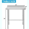 Stainless Steel Work Table, 400lb Capacity Commercial Prep Table with Galvanized Legs for Kitchen, Restaurant, Garage - 3 of 4