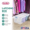 Sterilite Clear Plastic Stackable Storage Container Bin Box Tote with White Latching Lid Organizing Solution for Home & Classroom - 3 of 4