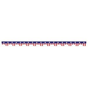 Beistle Patriotic Border Trim, 3' .75", (48/Pkg) Multicolored - 1 of 4