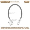 Unique Bargains PU Leather Braided Replacement Metal Buckles Purse Strap 2 Pcs - 2 of 4