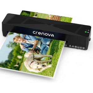 Crenova Laminator Machine, Black, 9" A4 Thermal Laminator with Fast Warm-Up, Dual-Temperature Hot & Cold Mode for Home, Office, School & Business - 1 of 4