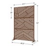 Wooakway 72"H 47"W Outdoor Metal Garden Trellis Privacy Screen Lattice Panel Indoor Room Divider - 4 of 4