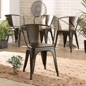 4pc Ryland Metal Dining Chair Set - Baxton Studio - 1 of 4