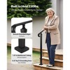 VEVOR Handrails for Outdoor Steps, 2-3 Step Adjustable Height, Carbon Steel Transitional Handrail with Installation Kit, Exterior Hand Railing, Black - 3 of 4