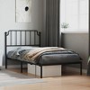 vidaXL Metal Bed Frame with Headboard - Black Steel Construction - 2 of 4