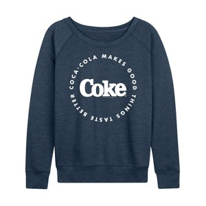 Women's - Coca-Cola - Coke Makes Things Taste Better Lightweight French Terry Slouchy - 1 of 4