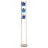 65" Retro Metal Floor Lamp with 3 Lights Silver - Ore International: Acrylic Shades, UL Listed, Modern Decor - image 2 of 3