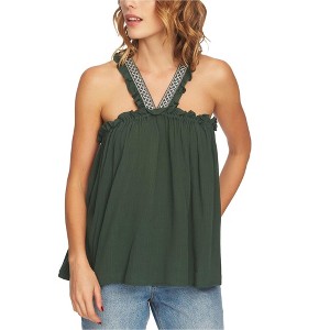 1.STATE Womens Embroidered Halter Top Shirt - 1 of 1