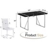 NicBex Dining Table Set for 4 Rustic Industrial Rectangular Dining Table with MDF Tabletop with 4 PU Chairs for Kitchen - 4 of 4