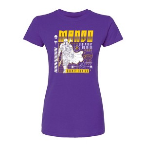 Women's - Star Wars - The Mandalorian Mando Dark Digital Fitted Graphic T-Shirt - 1 of 2