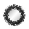 HomeRoots 36" Black Wood Sunburst Framed Accent Mirror - 4 of 4