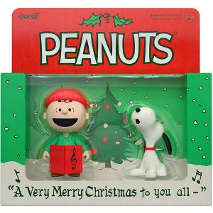 Super7 - Super7 - Peanuts - ReAction Figures - Charlie Brown & Snoopy (Caroling) 2-Pack - 1 of 4