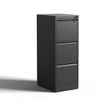 SUGIFT 3 Drawer Metal Vertical File Cabinet with Lock Office Home Steel Vertical File Cabinet for A4 Legal/Letter Size - 2 of 4
