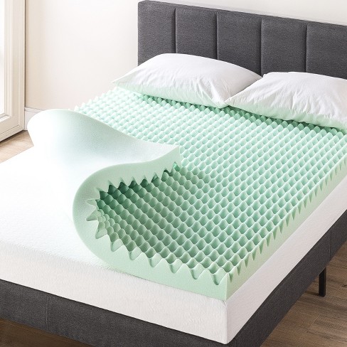 Mellow King Egg Crate Memory Foam Green Tea Infusion 4 Mattress Topper :  Target