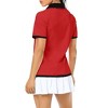 Clearlove Women's Zipper Golf Polo Shirts Short Sleeve Athletic Shirt with Collar Moisture Wicking - 4 of 4