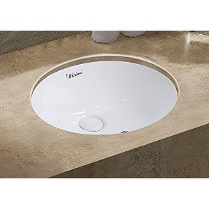 ALFI  Isabella Plus Collection 18 inch Oval Undermount basin with overflow and rear center drain - 1 of 3