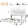 AMERLIFE Upholstered Bed Frame with Adjustable Headboard - 2 of 4