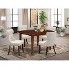 5-Piece Mahogany Finish Solid Wood Top - Dining Room Set Seats-4 - 2 of 4