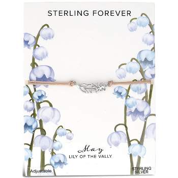 SHINE by Sterling Forever Sterling Silver Birth Flower Bolo Bracelet