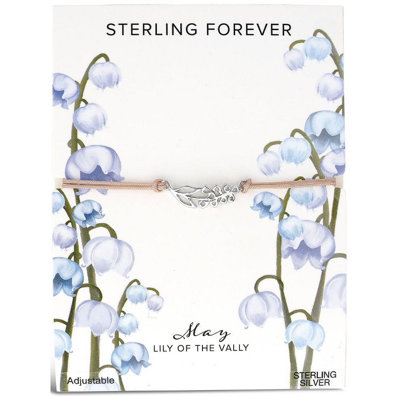 SHINE by Sterling Forever Sterling Silver Birth Flower Bolo Bracelet, 1 of 4