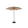 DOMETOUR 9FT Patio Umbrella with Tilt and Crank, 6 Ribs, Khaki (Base Not Included) - 3 of 4