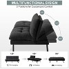 MUUEGM 68" Convertible Futon Sofa Bed, Folding Sleeper Couch with Adjustable Backrest, Linen Recliner Loveseat Sofa for Small Spaces - 3 of 4