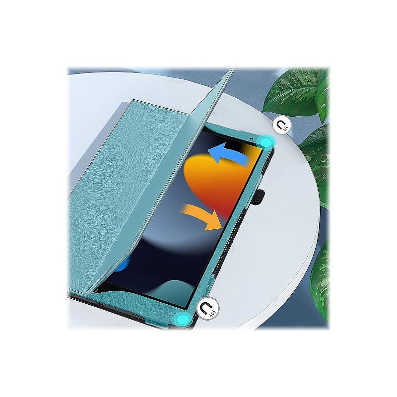 SaharaCase Bi-Fold Folio Case for Apple iPad 10.2" (9th Generation 2021) Aqua (TB00067), 4 of 7
