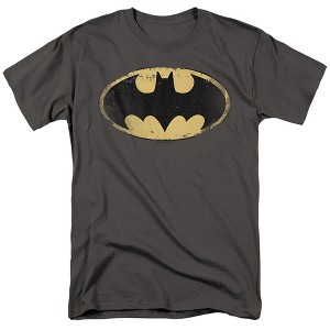 Men's Batman Distressed Shield T-Shirt - 1 of 4