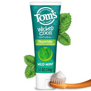 Tom's of Maine Mild Mint Wicked Cool! Anti-cavity Toothpaste - 5.1oz - 1 of 4