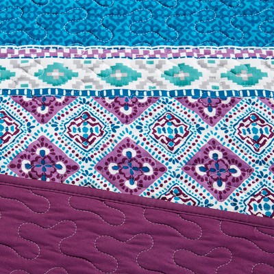 Boho Chic Embroidered Polyfill Daybed Coverlet Set