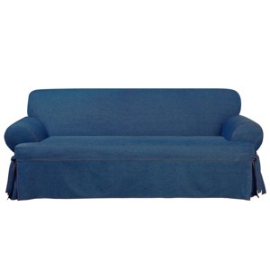 Authentic Denim T-Sofa Slipcover Indigo - Sure Fit, Blue