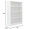 INFURNIC Decorative Bookshelf, Tall Modern Wood Bookshelf with 4 Shelves, for Living Room or Library Bookcase, Brown, 11.6"*33"*48" - 4 of 4