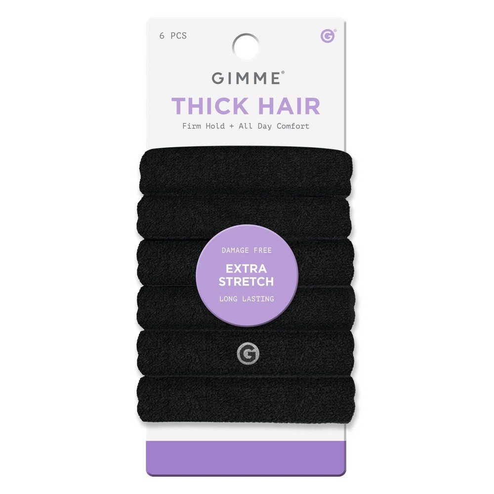 Photos - Hair Styling Product Gimme Beauty Extra Stretch Thick Hair Bands - 6pk