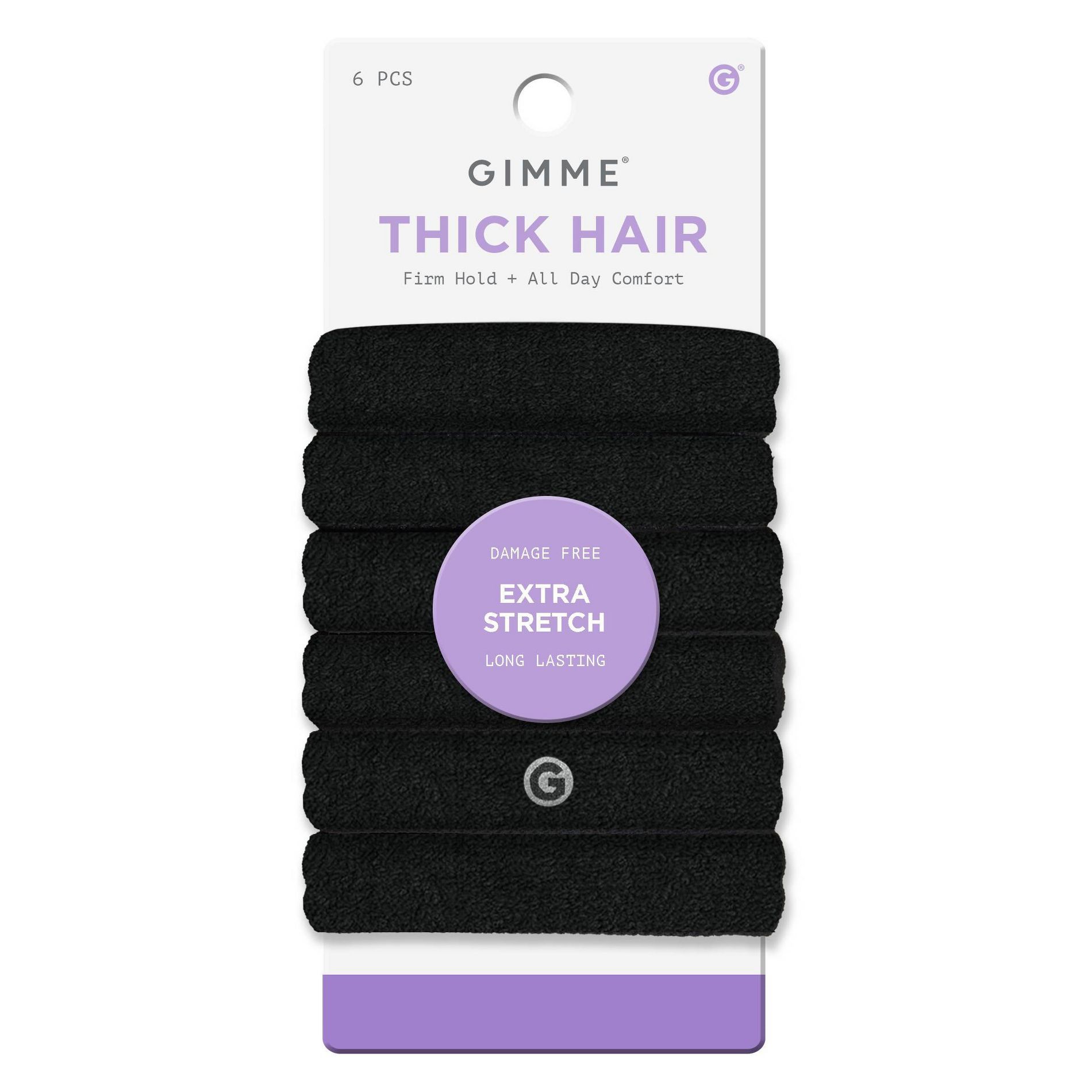 Gimme Beauty Thick Hair Tie Bands - 6ct