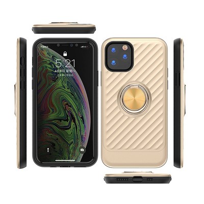 Reiko Apple iPhone 11 Pro Case with Ring Holder in Gold